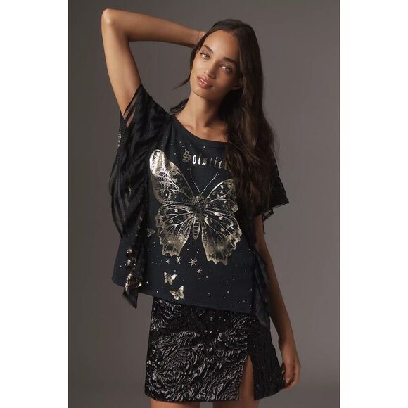 Anthropologie Tops - Anthropologie Pilcro Oversized Golden Hour Tee Size S